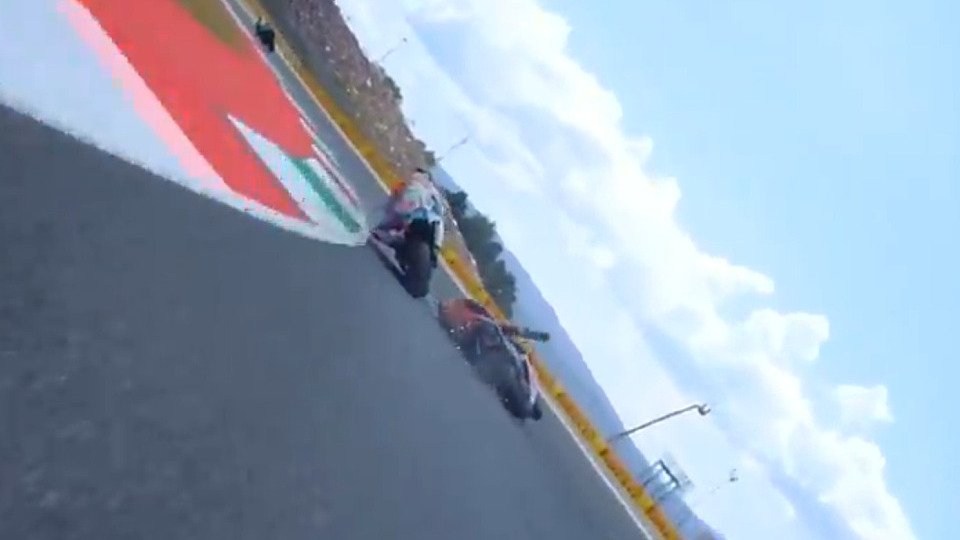 Franco Morbidelli bugsierte Maverick Vinales im Italien-GP ins Kiesbett, Foto: Screenshot/MotoGP.com