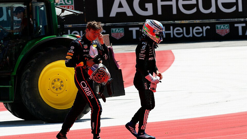 Startunfall mit Max Verstappen im Red Bull und Kimi Antonelli im Mercedes