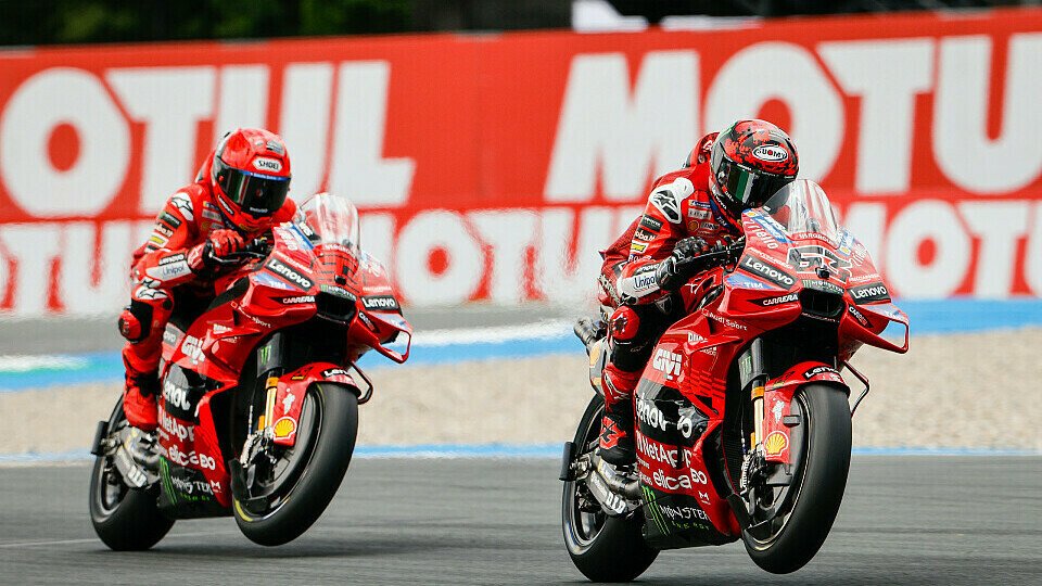 Francesco Bagnaia lag in Assen zumindest zeitweise vor Marc Marquez, Foto: Tobias Linke