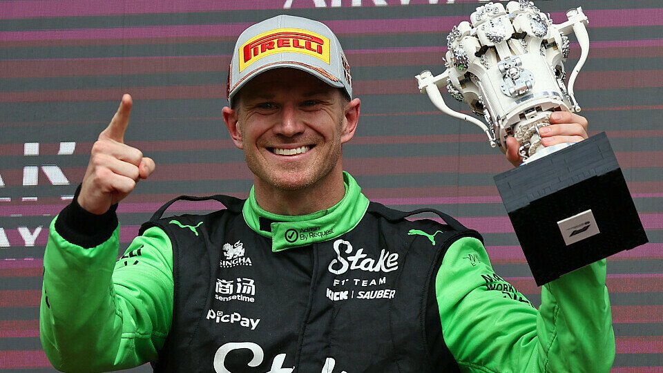 Sauber-Pilot Nico Hülkenberg feiert mit Platz 3 das erste Podium in seiner Karriere