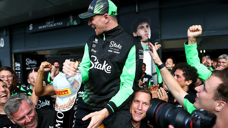 Sauber-Teamfeier mit Nico Hülkenberg