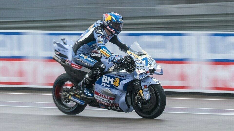 Alex Marquez im Regen im Sachsenring