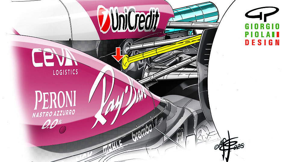 Ferrari hat in Spa eine neue Hinterachse verbaut, Foto: Giorgio Piola / giorgiopioladesign.com Ferrari hat in Spa eine neue Hinterachse verbaut, Foto: Giorgio Piola / giorgiopioladesign.com