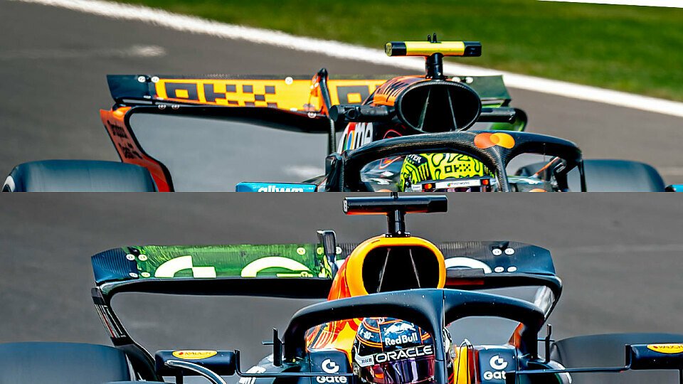 Der Heckflügel von McLaren und der von Red Bull im Vergleich Der Heckflügel von McLaren und der von Red Bull im Vergleich
