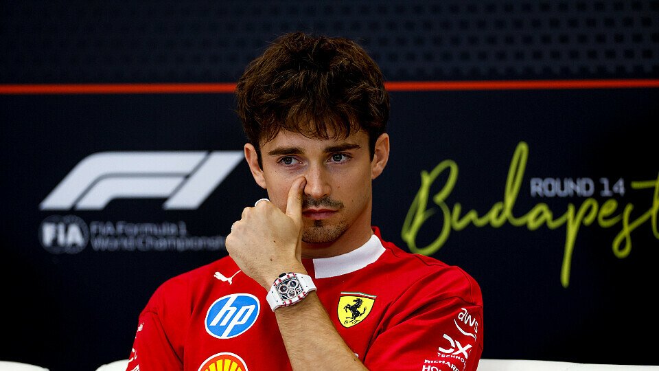 Charles Leclerc in der Pressekonferenz beim Ungarn-GP 2025