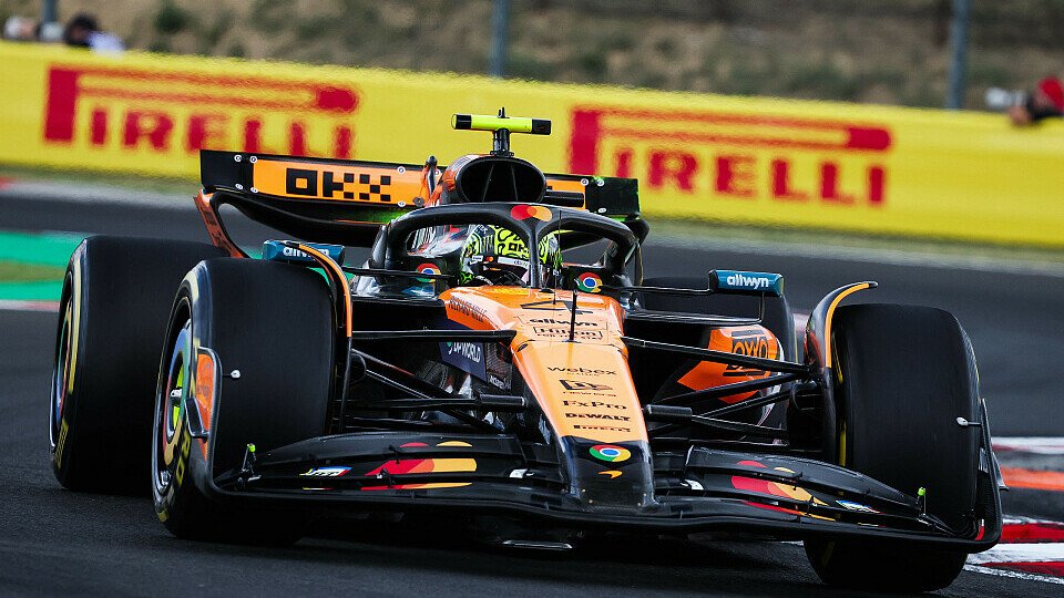 Lando Norris im McLaren beim 1. Training auf dem Hungaroring