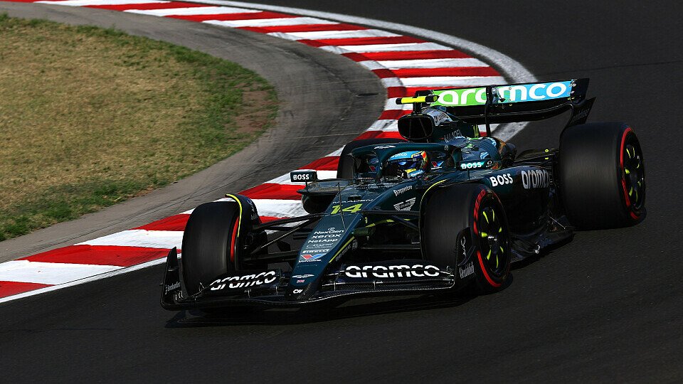 Fernando Alonso im Aston Martin beim 3. Training auf dem Hungaroring