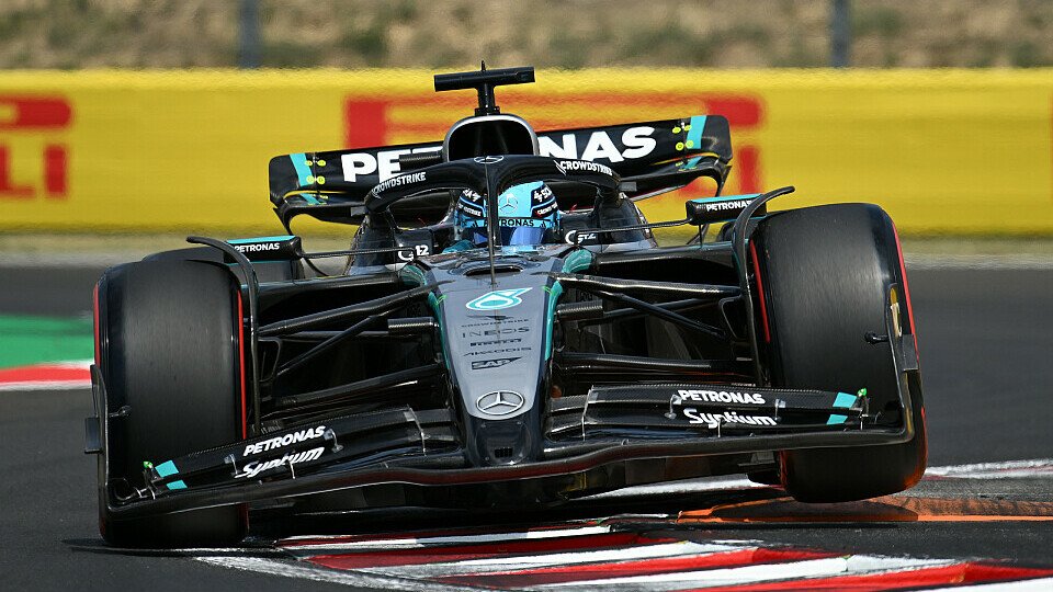 George Russell im Mercedes beim Qualifying auf dem Hungaroring George Russell im Mercedes beim Qualifying auf dem Hungaroring