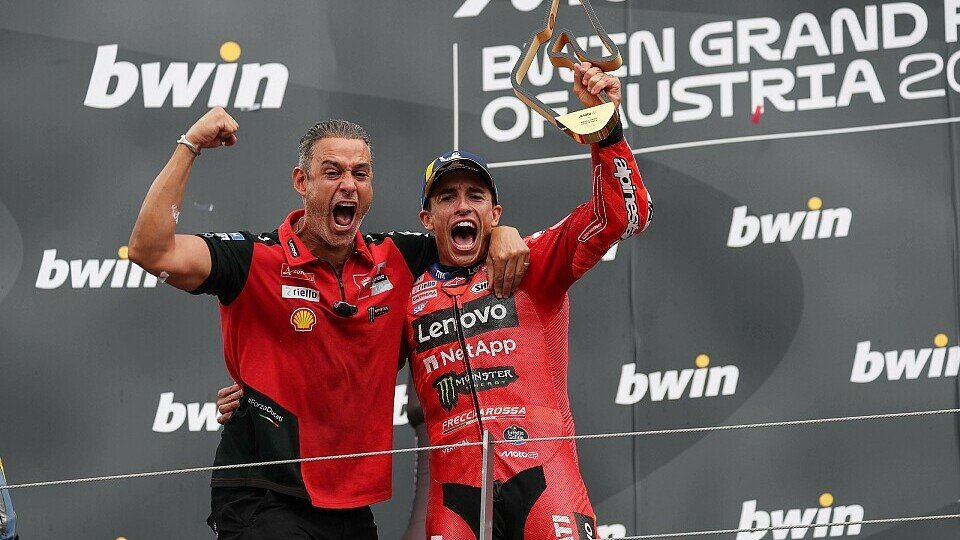 Marc Marquez kann seinen ersten MotoGP-Sieg in Spielberg bejubeln, Foto: IMAGO / Italy Photo Press Marc Marquez kann seinen ersten MotoGP-Sieg in Spielberg bejubeln, Foto: IMAGO / Italy Photo Press