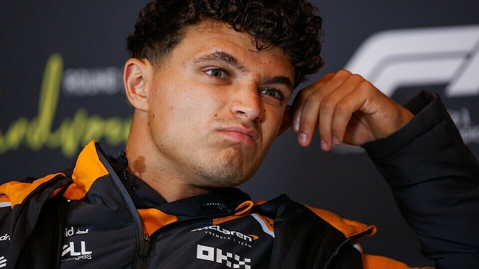 Lando Norris spricht in der Pressekonferenz von Zandvoort