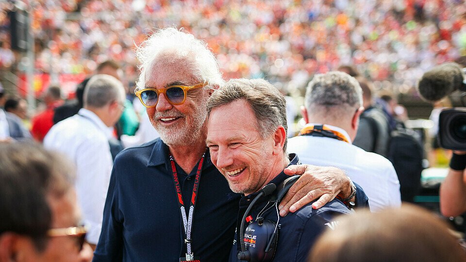 Flavio Briatore und Christian Horner in der Startaufstellung