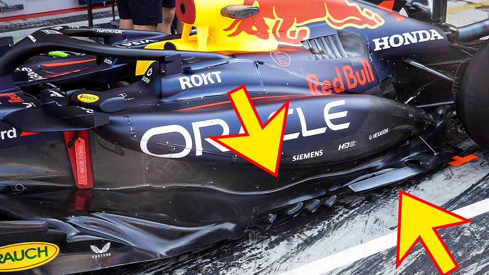 Der angepasste Red-Bull-Unterboden in Monza