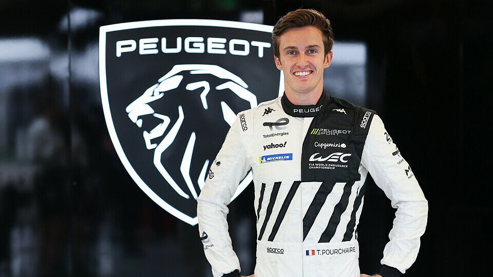 Theo Pourchaire bei seiner Bekanntgabe als Peugeot-Werksfahrer in der WEC (Langstrecken-WM) für 2026