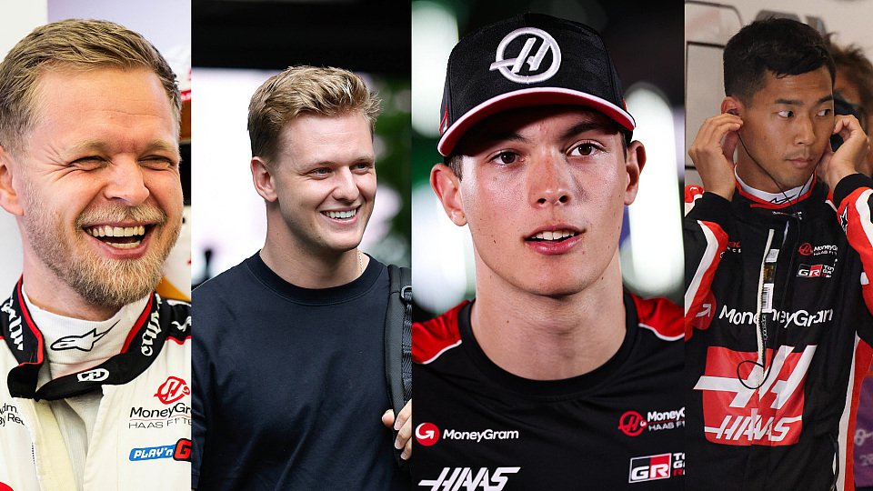 Bildmontage von Kevin Magnussen, Mick Schumacher, Oliver Bearman und Ryo Hirakawa