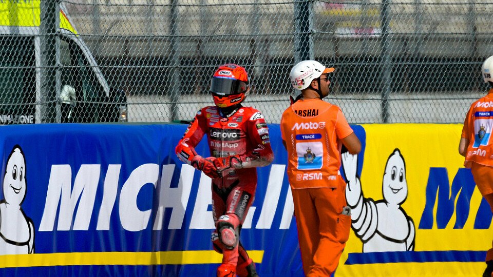 Marc Marquez beendete den Misano-Sprint im Kiesbett, Foto: IMAGO / IPA Sport