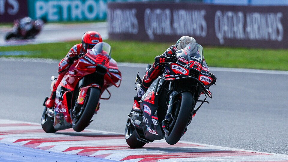Marco Bezzecchi duellierte sich im Misano-Sprint mit Marc Marquez um den Sieg, Foto: IMAGO / Beautiful Sports
