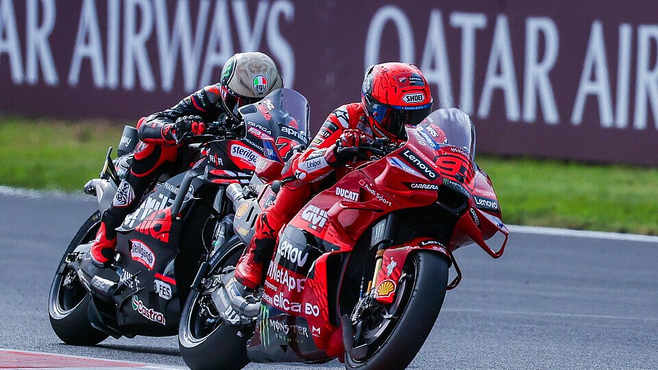 Marc Marquez gewann den San-Marino-GP in Misano vor Marco Bezzecchi, Foto: IMAGO / ZUMA Press Wire