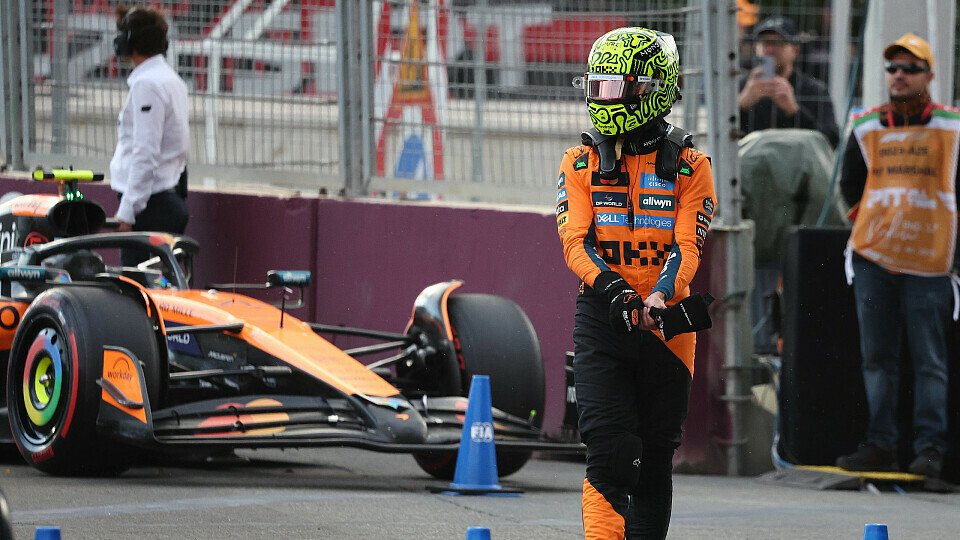 Lando Norris nach dem Baku-Qualifying im Parc ferme