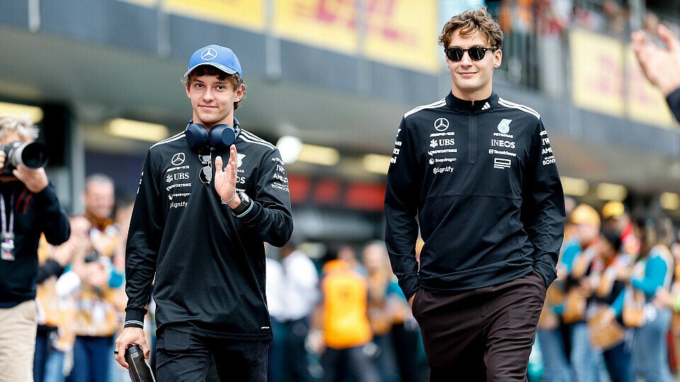 Kimi Antonelli und George Russell in Baku