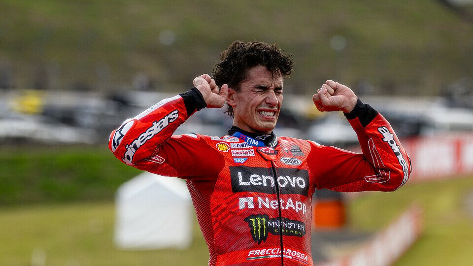 Marc Marquez war die Erleichterung deutlich anzusehen, Foto: Ducati Media