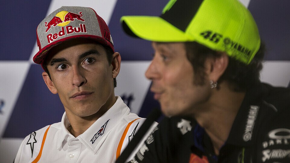 Valentino Rossi und Marc Marquez in der Pressekonferenz