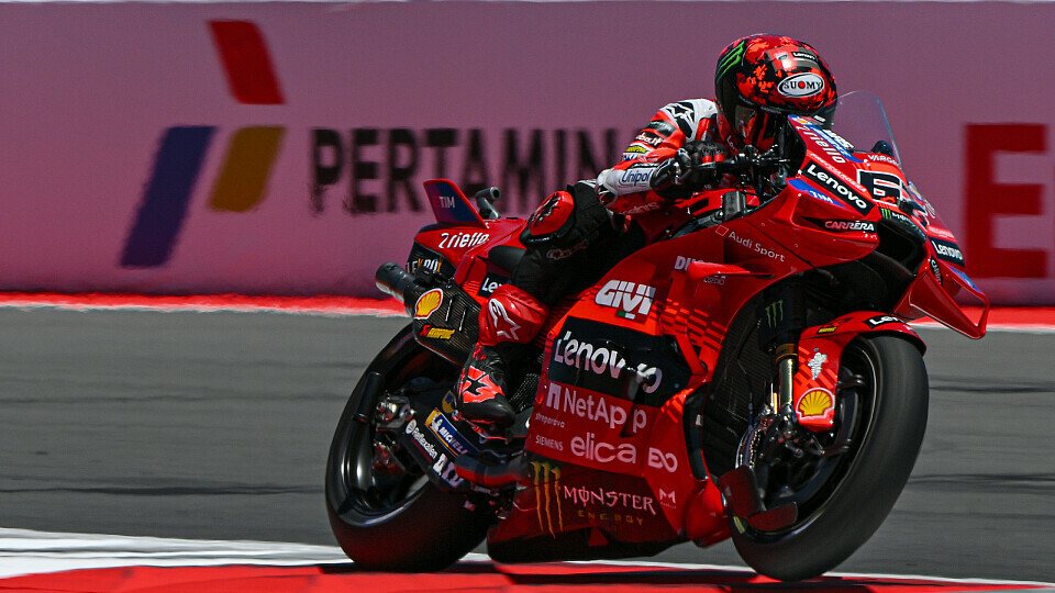 Francesco Bagnaia fuhr in Indonesien einen einsamen Sprint, Foto: MotoGP Press Francesco Bagnaia fuhr in Indonesien einen einsamen Sprint, Foto: MotoGP Press