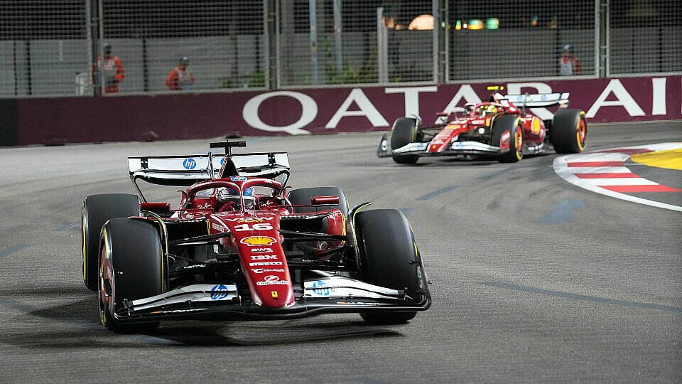 Ferrari Duo Charles Leclerc und Lewis Hamilton auf der Strecke Ferrari Duo Charles Leclerc und Lewis Hamilton auf der Strecke
