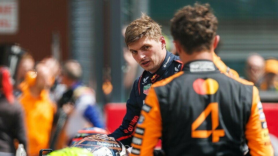 Max Verstappen und Lando Norris im Parc ferme