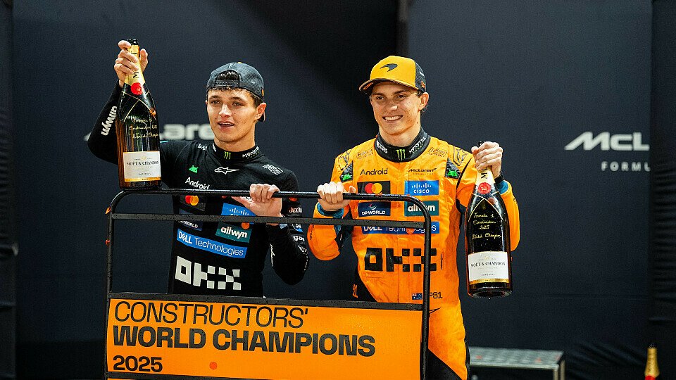 Lando Norris und Oscar Piastri feiern McLarens Konstrukteurs-WM in Singapur