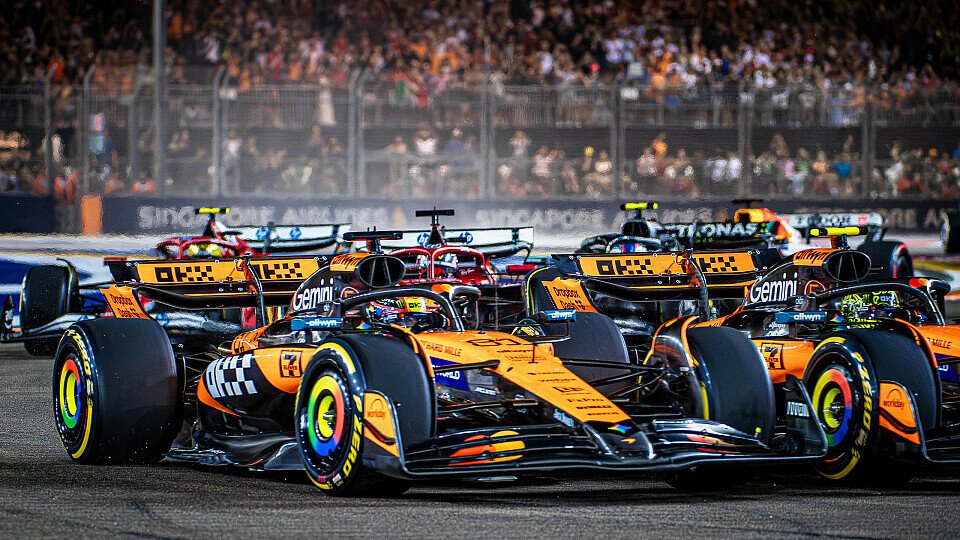 Oscar Piastri vs. Lando Norris am Start in Singapur Oscar Piastri vs. Lando Norris am Start in Singapur