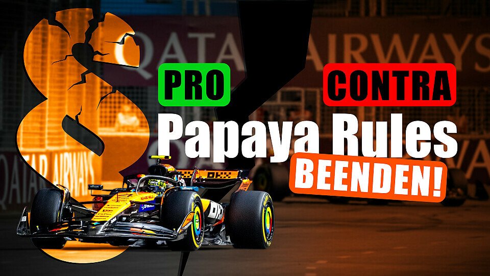 Grafik zum Pro und Contra über die McLaren Papaya Rules Grafik zum Pro und Contra über die McLaren Papaya Rules