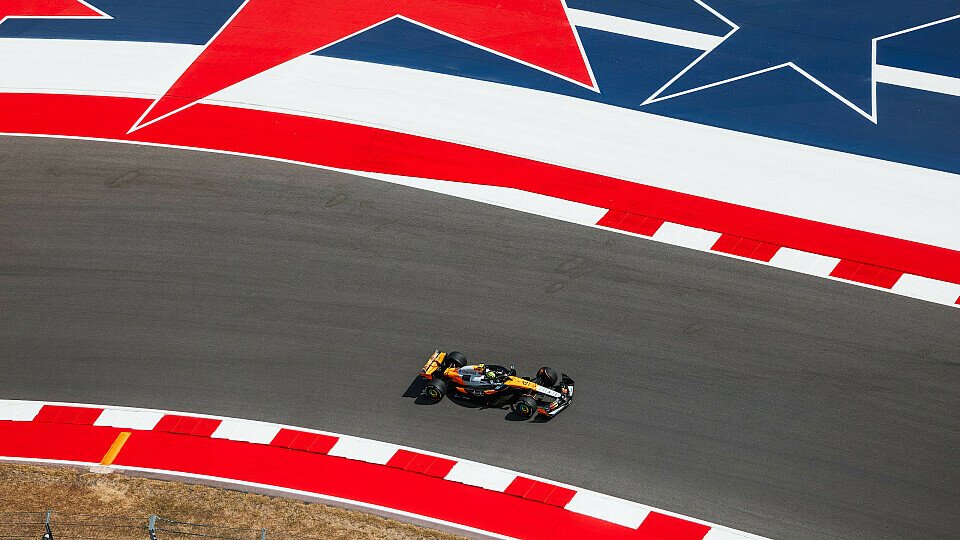 Lando Norris am Freitag bei der Formel 1 in Austin