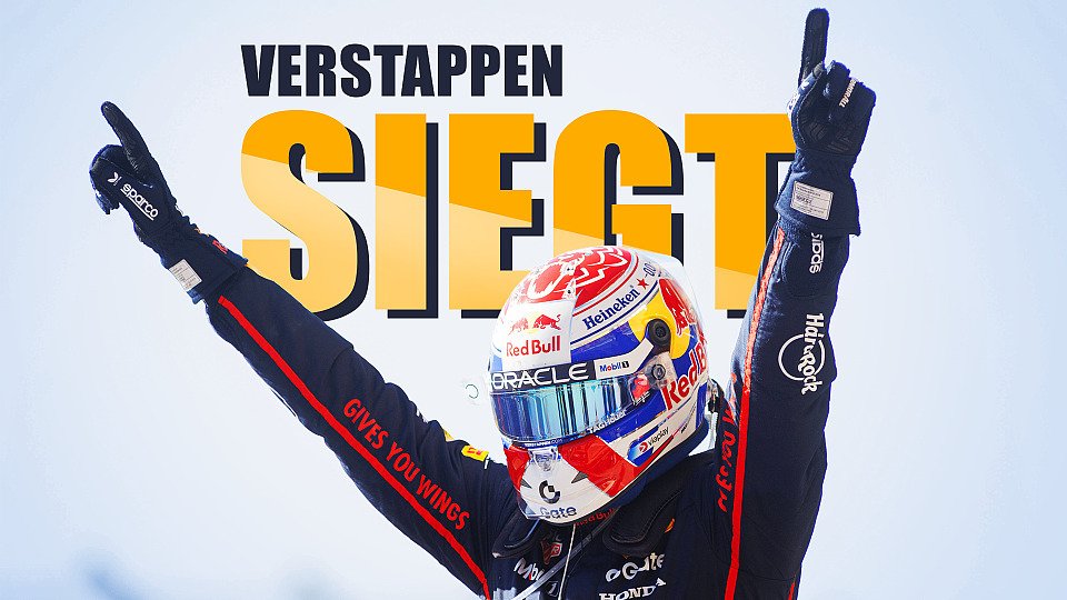 Bildmontage von Max Verstappen zum Sieg vom USA GP