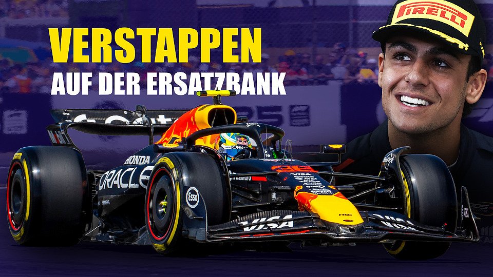 Bildmontage Arvid Lindblad ersetzt Max Verstappen