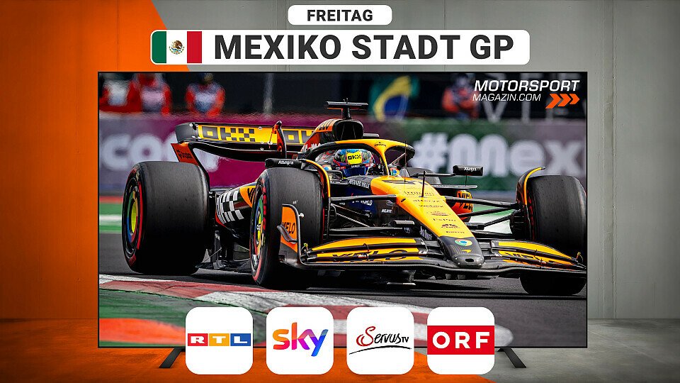 Formel 1 TV Programm zum Mexico-Stadt GP am Freitag