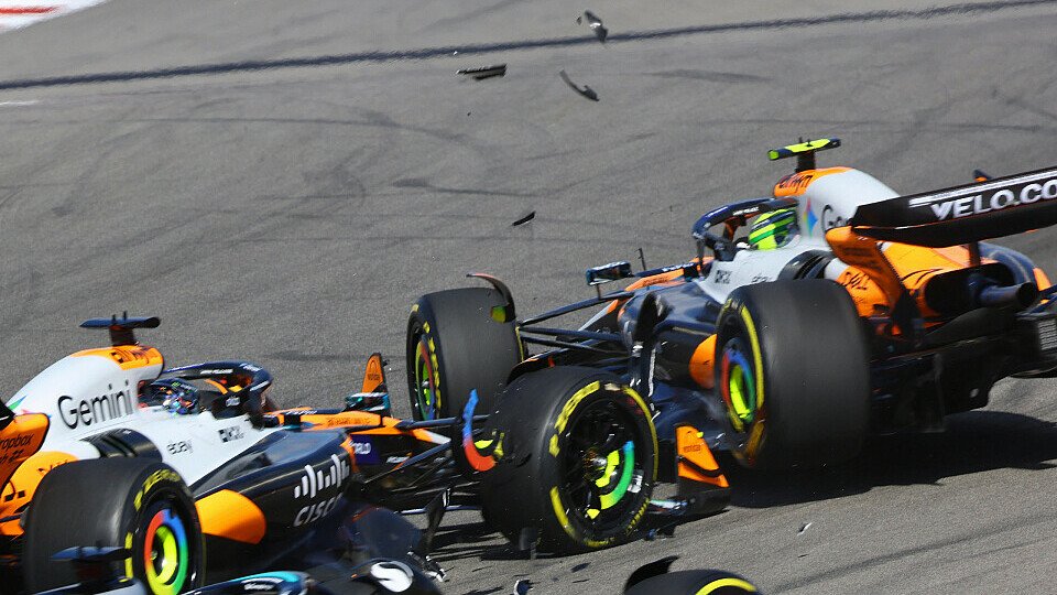 Unfall zwischen Oscar Piastri und Lando Norris (beide McLaren) beim Formel-1-Sprint in Austin (USA)