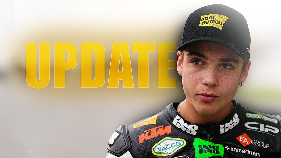 CIP Green Power lieferte am Montag ein Update zum Zustand von Moto3-Pilot Noah Dettwiler.