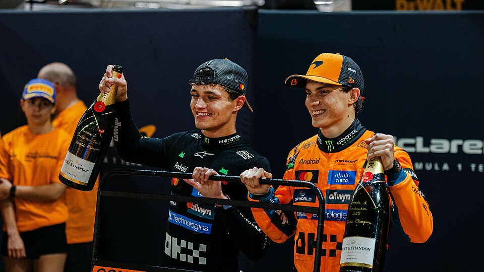 Lando Norris und Oscar Piastri feiern in Singapur den McLaren-Titel