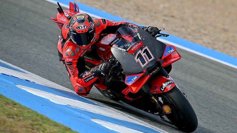 Nicolo Bulega bei seinem ersten MotoGP-Test in Jerez Nicolo Bulega bei seinem ersten MotoGP-Test in Jerez