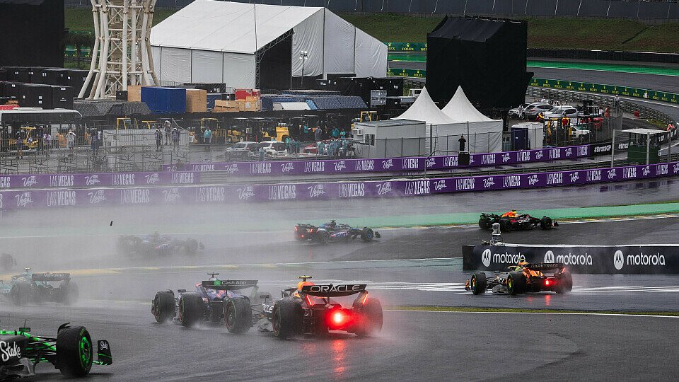 Rennszene beim Brasilien-GP 2024 (Sao Paulo, Interlagos) im Regen