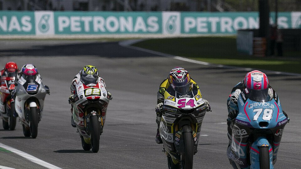 Rennszene der Moto3 in Malaysia