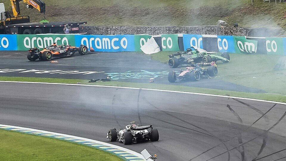 Oscar Piastri, Nico Hülkenberg und Franco Colapinto verunfallen beim Sprint in Brasilien.