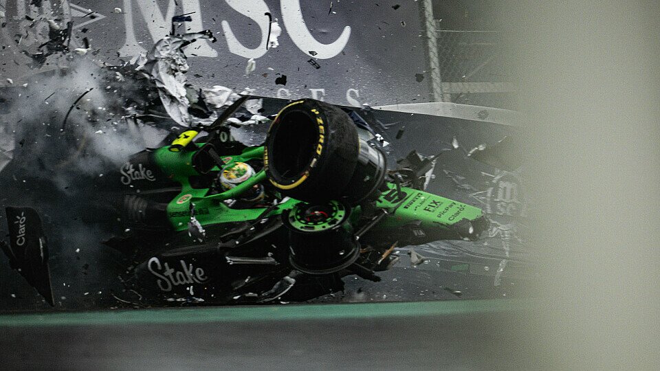 Gabriel Bortoleto schlägt in die Wand ein