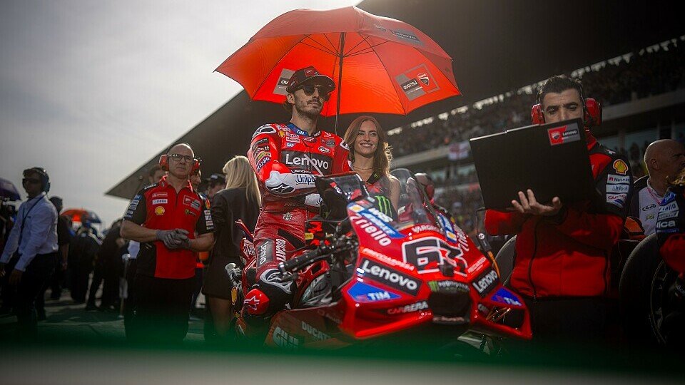 Francesco Bagnaia in der Startaufstellung in Portimao