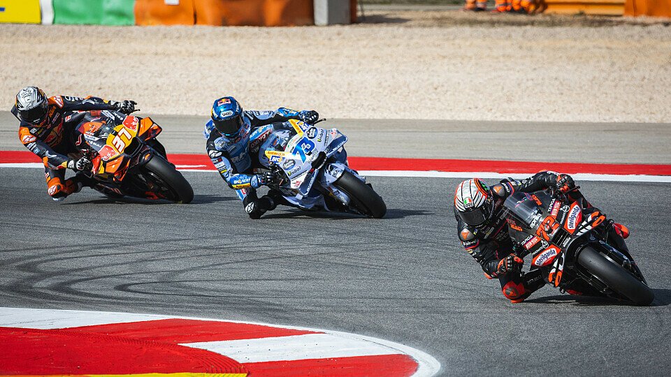 Marco Bezzecchi, Alex Marquez und Pedro Acosta kämpfen um den Sieg in Portimao
