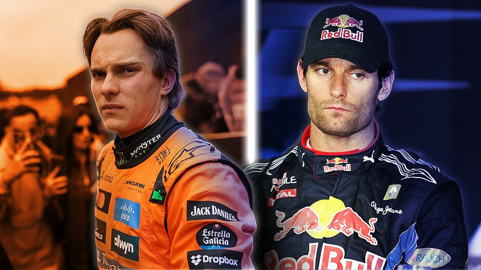 Bildmontage Oscar Piastri und Mark Webber Bildmontage Oscar Piastri und Mark Webber