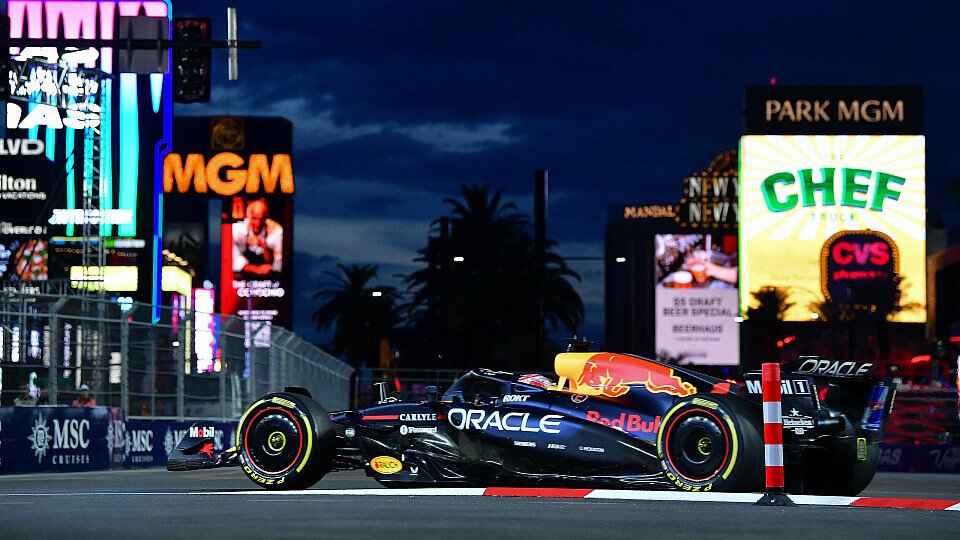 Max Verstappen im Training am Freitag bei der Formel 1 in Las Vegas