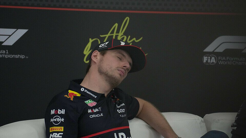 Max Verstappen am Donnerstag in der Pressekonferenz bei der Formel 1 in Abu Dhabi