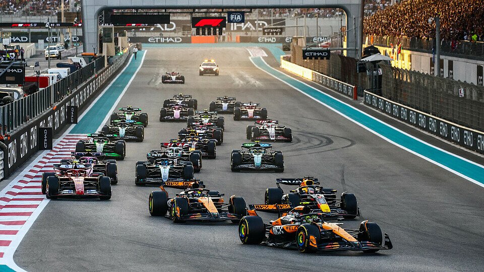 Der Start bei der Formel 1 in Abu Dhabi 2024