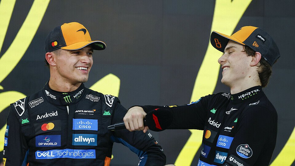 Lando Norris und Oscar Piastri am Samstag bei der Formel 1 in Abu Dhabi
